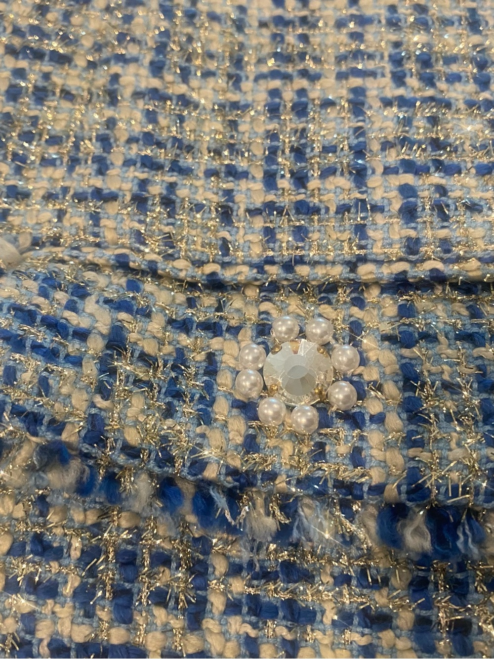 Lilly Pulitzer Teddy Boucle Shift Blue Sparkle Dress EUC - Picture 6 of 8